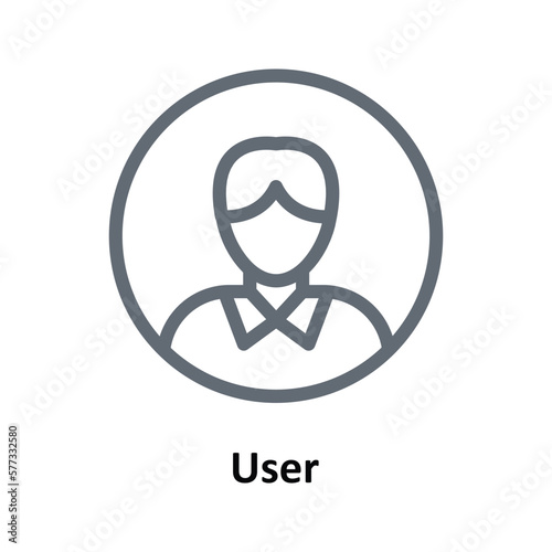 User Vector Outline Icons. Simple stock illustration stock