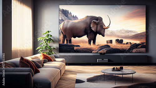 Modern bright interiors apartment AI generativ.