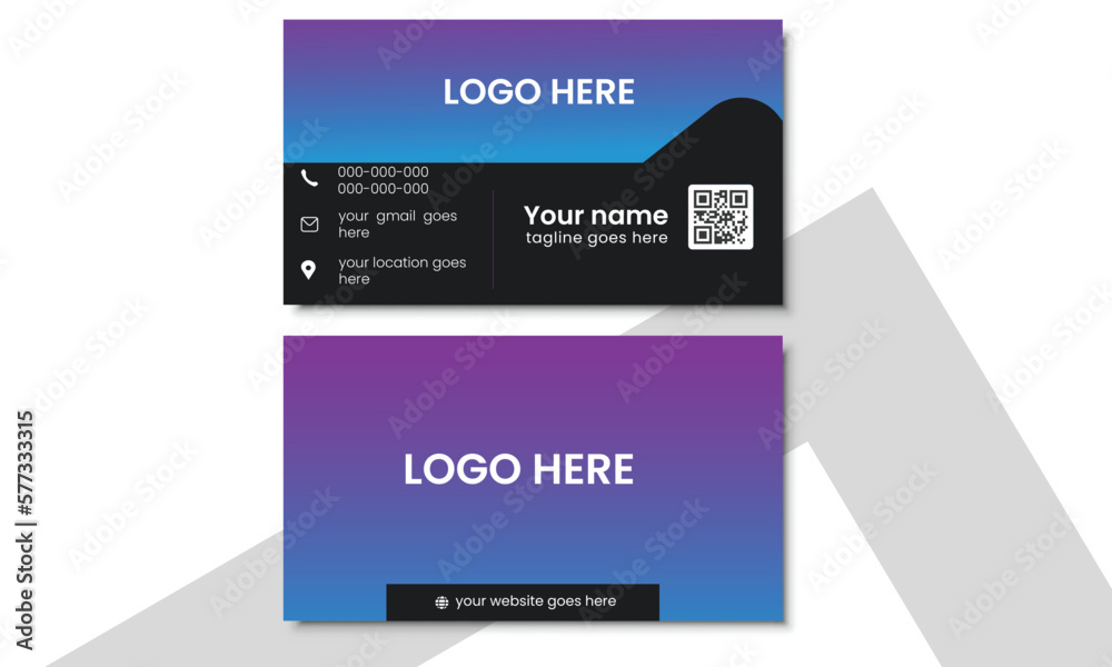  Professional and creative name card design, clean professional name card layout vector