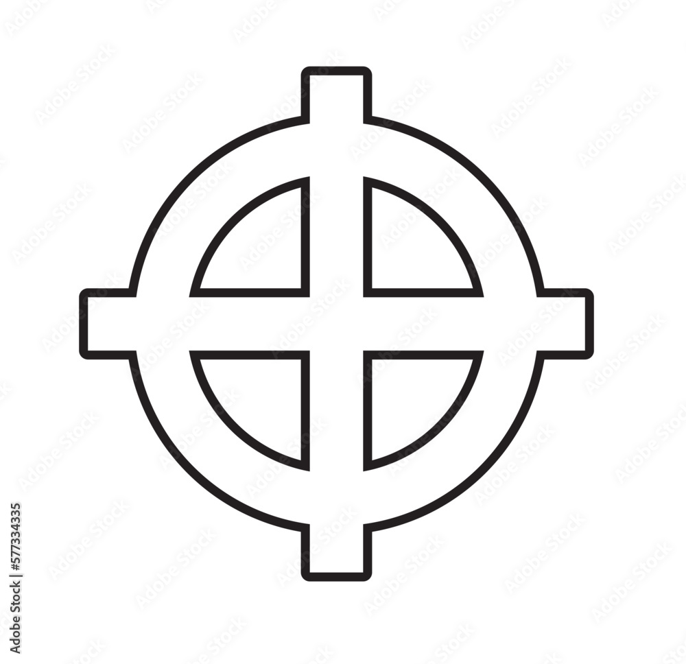 Solar cross icon vector illustration on white background. Sun cross, wheel cross is a solar symbol. Found in the symbolism of prehistoric cultures. Solar cross icon vector illustration on white background. Sun cross, wheel cross is a solar symbol. Found in the symbolism of prehistoric cultures.