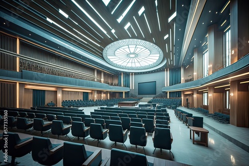 Large Professional Conference Facility. Photo generative AI