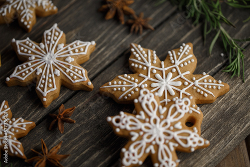 Christmas food decoration - star shape cookies