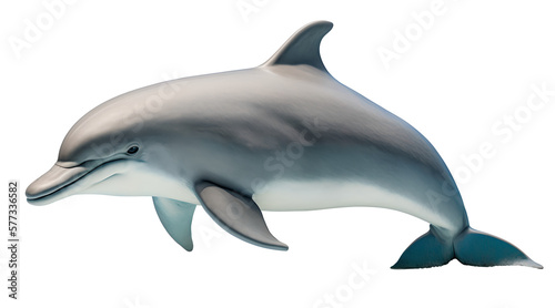 Fotografia Dolphin, isolated background. Generative Ai