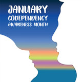 Codependency Awareness Mont . Design suitable for greeting card poster and banner