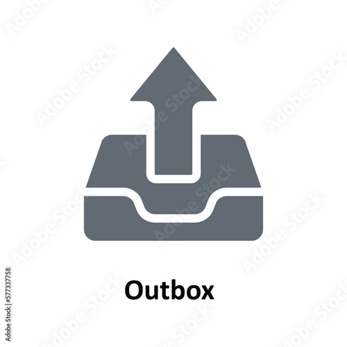 Outbox  Vector  solid Icons. Simple stock illustration stock