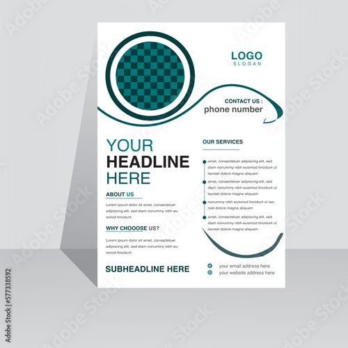  modern, creative, clean, business, flyer, design, template, advertising, company, promotion, growth, orange, color, gradient, vector, abstract, flat, corporate, illustration, a4, half, single, page, 