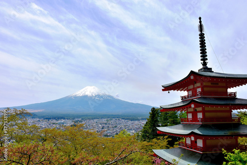 Mt. Fuji seen from the shrine