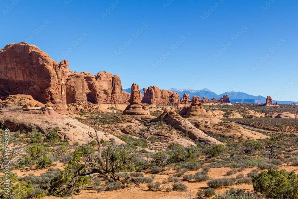 Formations rocheuses dans le parc des arches