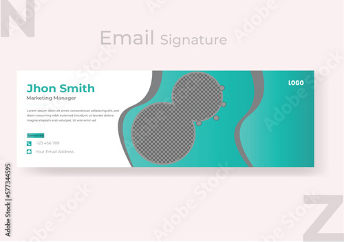 Business email signature minimal layout.