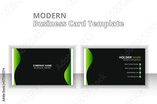 Modern and attractive corporate business card template design. 