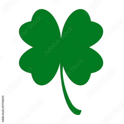 Obraz na plátne Good luck four leaf clover flat icon for apps and websites