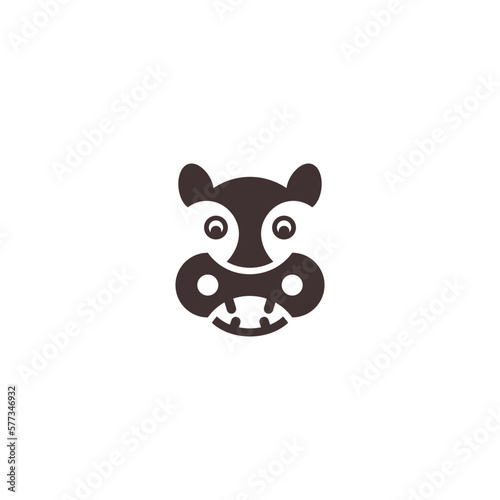 Hippo head. Company logo design.