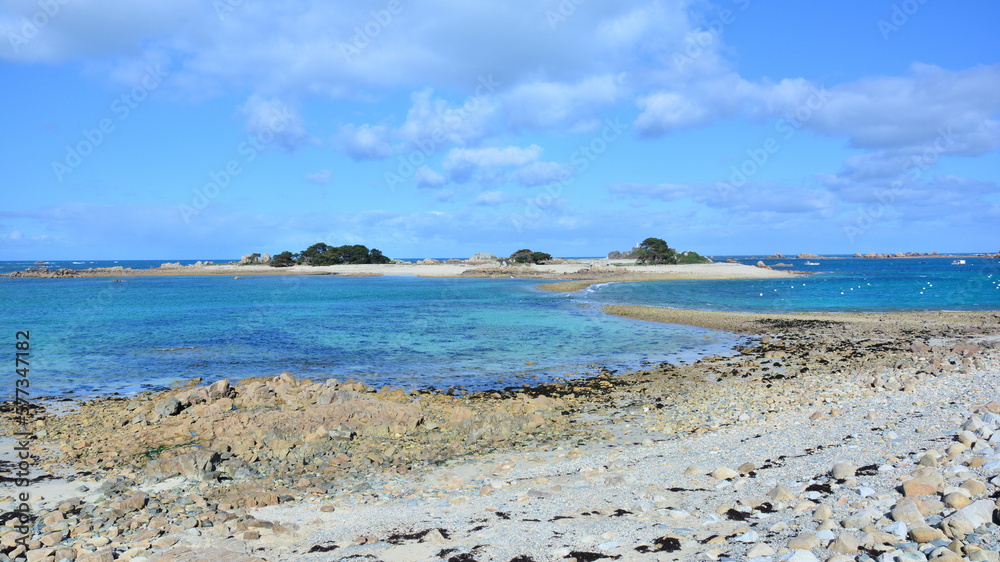 La baie de Port-Blanc Penvénan en hiver - Bretagne La baie de Port-Blanc Penvénan en hiver - Bretagne
