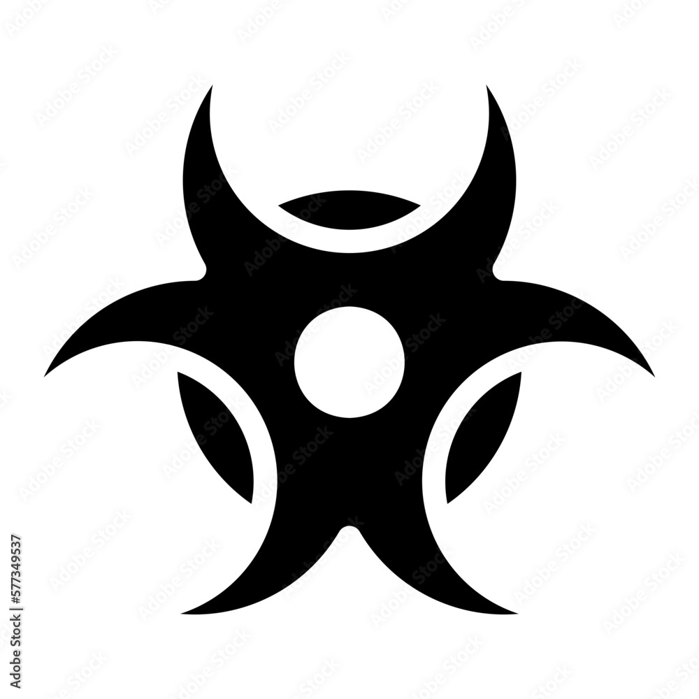 biohazard sign glyph icon biohazard sign glyph icon