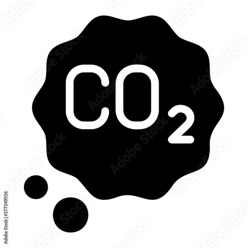 co2 glyph icon
