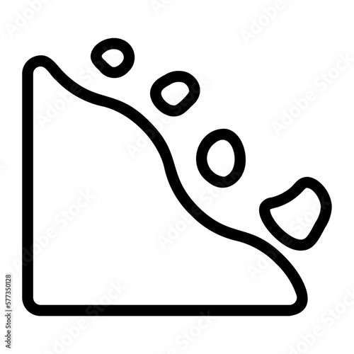 landslide line icon