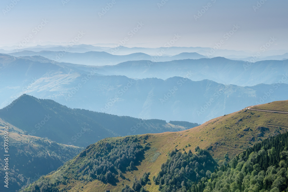 view of karadeniz mountains in Turkey