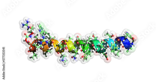 Semaglutide, Ozempic, Wegovy, Rybelsus, antidiabetic medication 3D molecule  4K photo