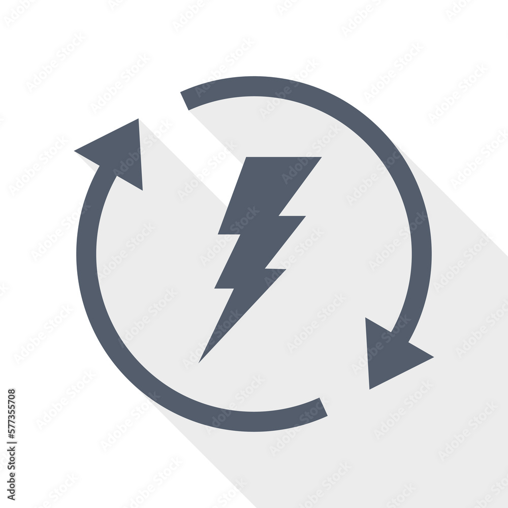 Energy vector icon, electricity concept flat design illustration Energy vector icon, electricity concept flat design illustration