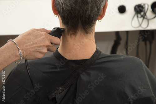 Closeup of Stylist Clipping Hair