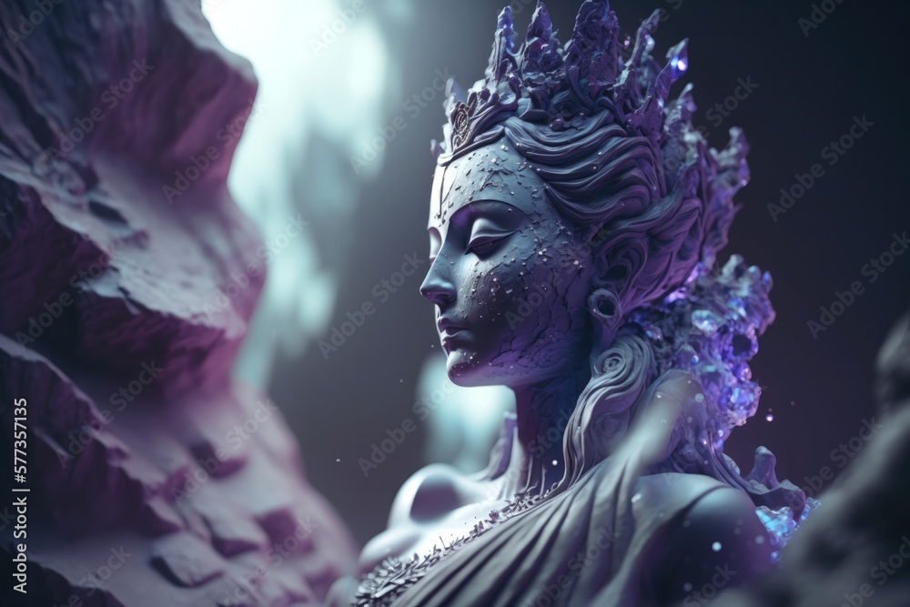 Meditation: Shiva statue in a calm atmosphere | Generative AI Production Meditation: Shiva statue in a calm atmosphere | Generative AI Production