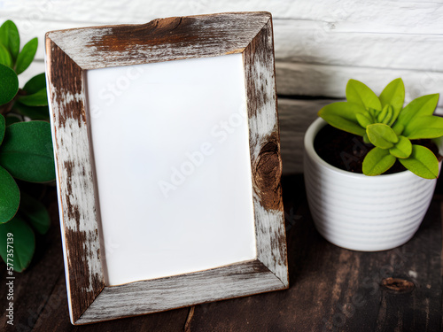modern interior mock-up, Mockup poster frame close up, 3d,generative AI