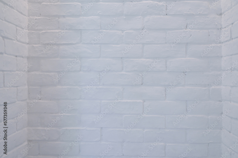 Naklejka premium white brick wall texture background, interior design