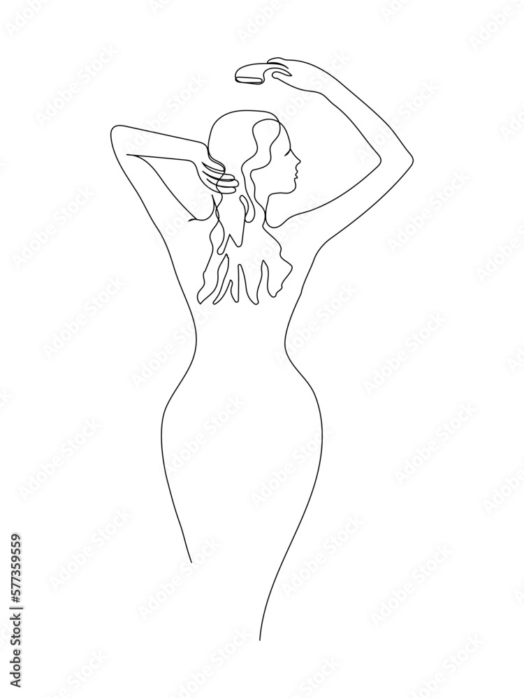 Girl, lady, business woman with a smartphone and glasses. Contour work