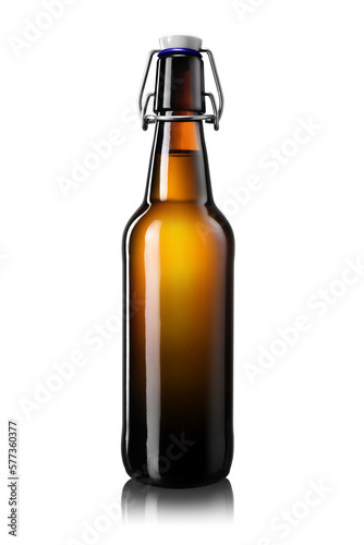 Leinwand Poster Beer bottle transparent