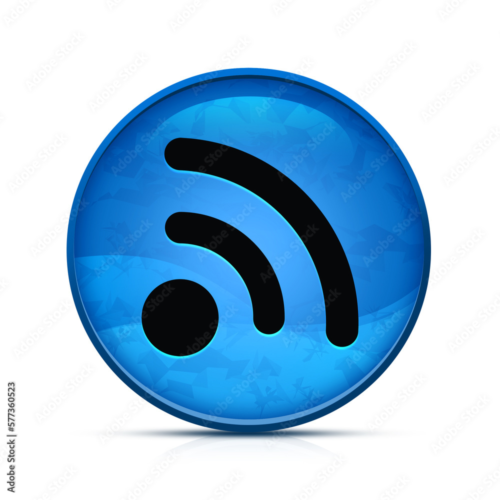 Network icon on classy splash blue round button illustration Network icon on classy splash blue round button illustration