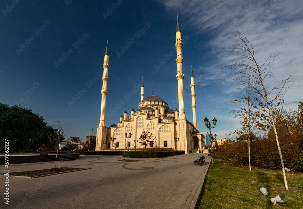 Akhmat Kadyrov Heart of Chechnya Mosque. Sights of Grozny.