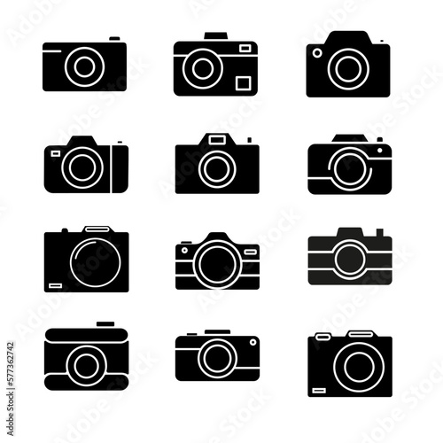 Camera icon vector set. Photography illustration sign collection.Technique symbol or logo.