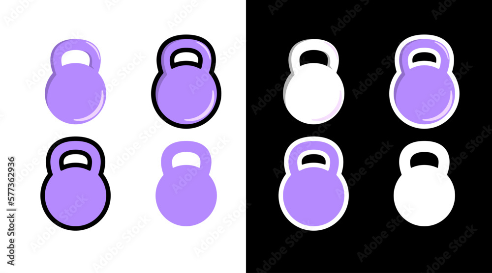 iron dumbbell barbell weight logo vector icon collection Design template