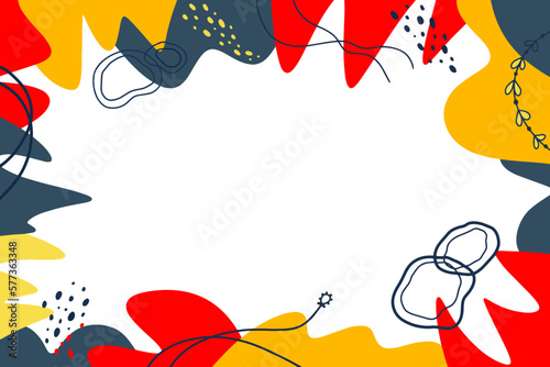 Bright abstract frame template for award, card, banner, label. Vector image.
