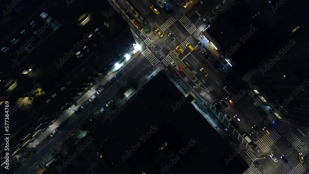 New York City crossroads at night New York City crossroads at night