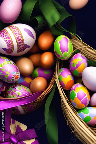 easter egg in a basket