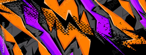 Abstract colorful racing design concept. Print vinyl and decal