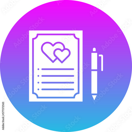 Wedding Contract Icon