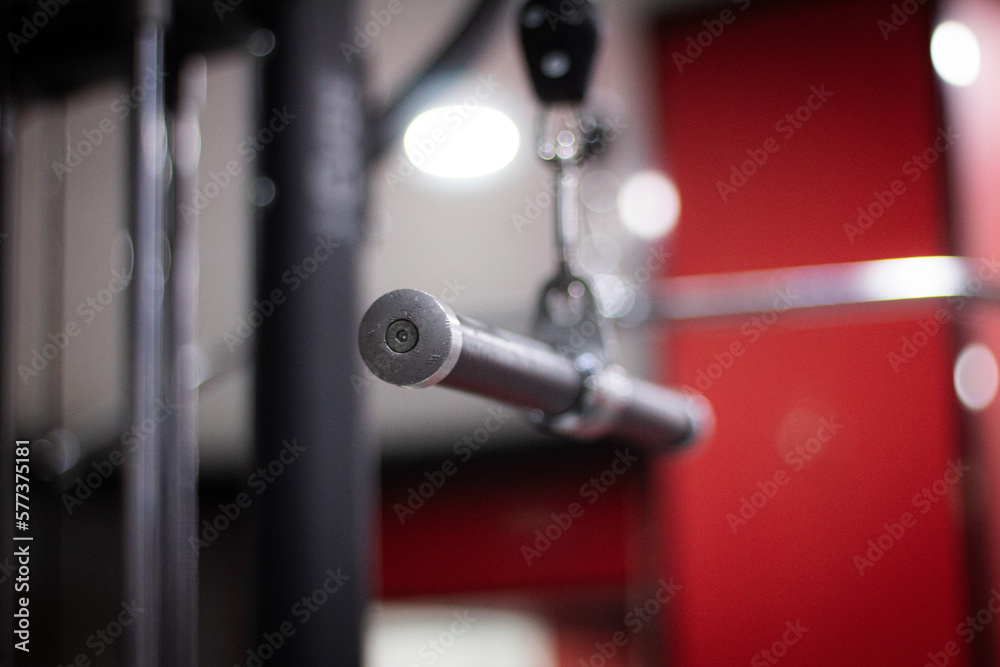 close up of a triceps machine