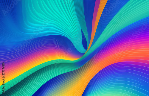 Wave of particles. Abstract background with a dynamic wave. Big data visualization. 3d rendering.