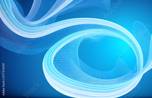 Wave of particles. Abstract background with a dynamic wave. Big data visualization