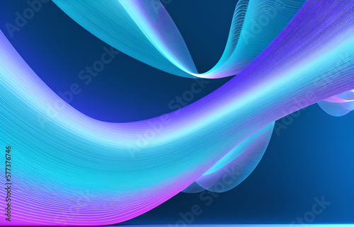 Wave of particles. Abstract background with a dynamic wave. Big data visualization