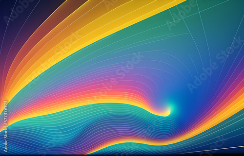 Wave of particles. Abstract background with a dynamic wave. Big data visualization