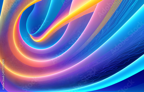 Wave of particles. Abstract background with a dynamic wave. Big data visualization. 3d rendering.