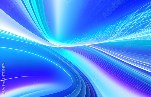 Wave of particles. Abstract background with a dynamic wave. Big data visualization