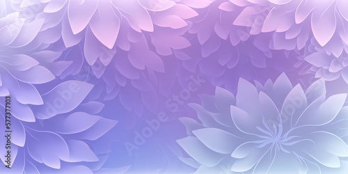 Purple Abstract Iridescent Flower Background / Banner - Generative Ai Illustration 