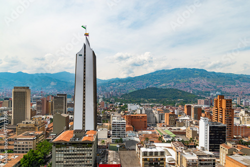 Medellín, Colombia. Coltejer Building. Downtown photo