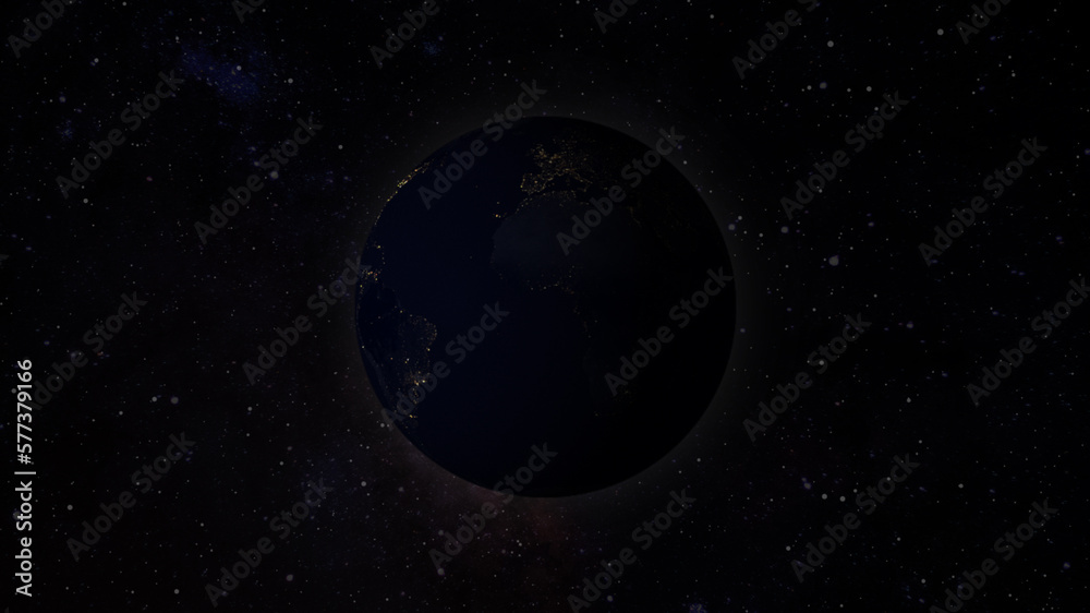 Obraz premium Earth at night from space