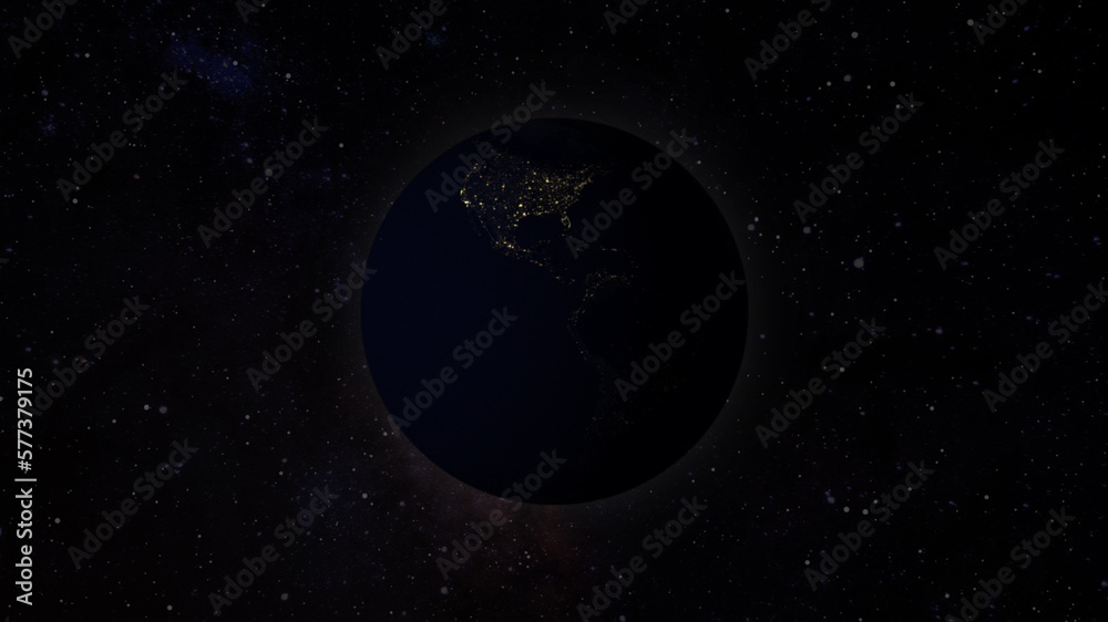 Fototapeta premium Earth at night from space