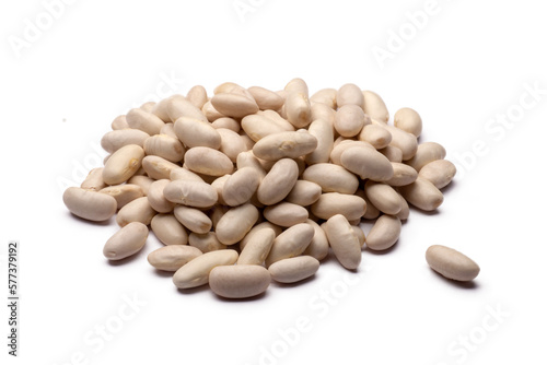 pile of  white beans isolated, png file